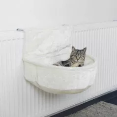 Pat de pluș Trixie pentru radiator alb 45x13x33 cm