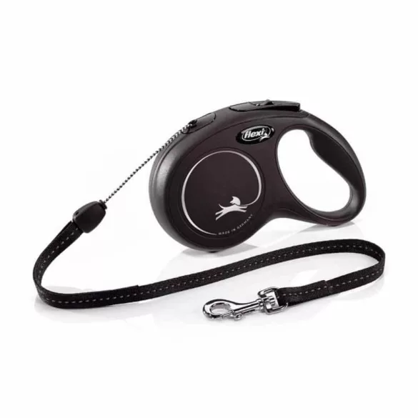 Flexi Black Design S șnur 5m 12kg Negru
