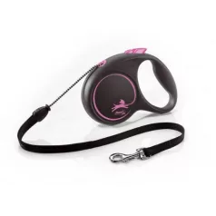 Flexi Black Design S șnur 5m 12kg Roz