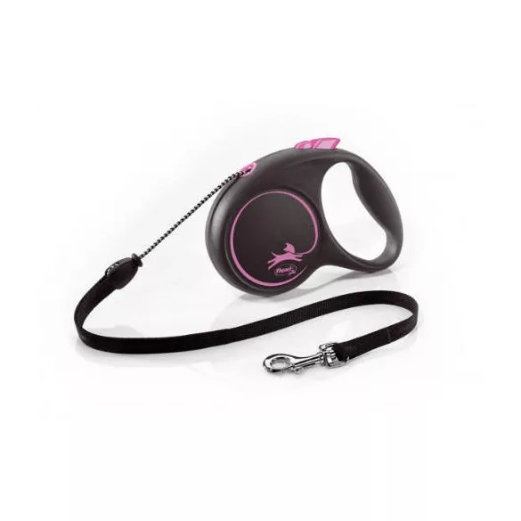 Flexi Black Design S șnur 5m 12kg Roz