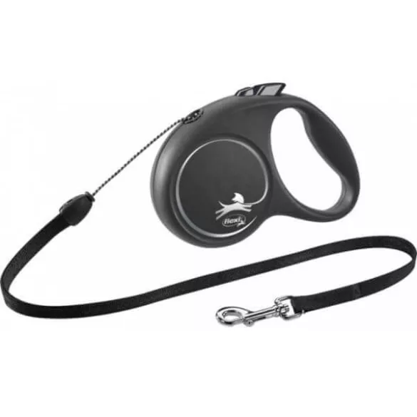 Flexi Black Design M șnur 5m 20kg Argintiu