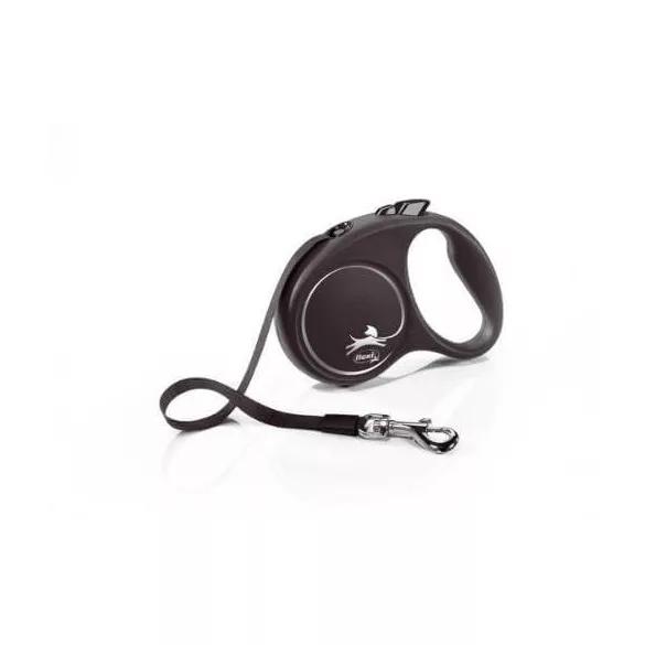 Flexi Black Design S bandă 5m 15kg Argintiu