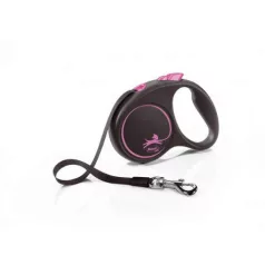 Flexi Black Design S bandă 5m 15kg Roz