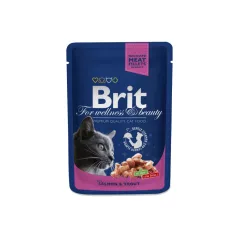 Brit Premium Cat Pouches with Salmon & Trout 100 g