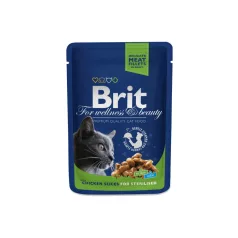 Brit Premium Cat Pouches Chicken Slices for Sterilised 100 g