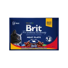 Brit Premium Cat Pouches Meat Plate 400 g (4x100 g)