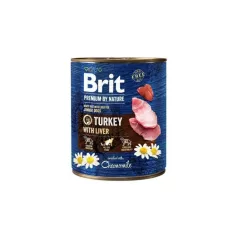 Brit Premium by Nature Junior Curcan cu ficat conservat 800g