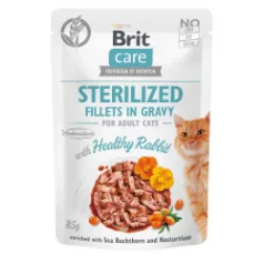   Brit Care Cat Sterilized Fillets in Gravy with Healthy Rabbit 85 g
