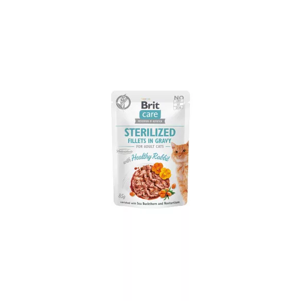 Brit Care Cat Sterilized Fillets in Gravy with Healthy Rabbit 85 g