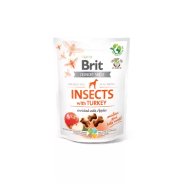 Brit Care Crunchy Cracker Insecte crocante cu curcan și mere 200 g