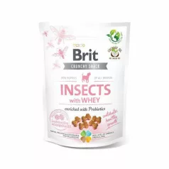   Brit Care Dog Crunchy Cracker Puppy Insecte cu zer îmbogățit cu probiotice 200 g