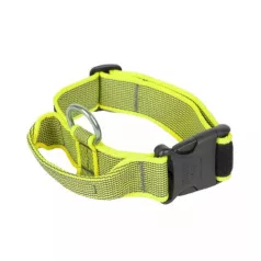   Julius k9 Zgardă de siguranță cu mâner și inscripție interschimbabilă Neon Grey