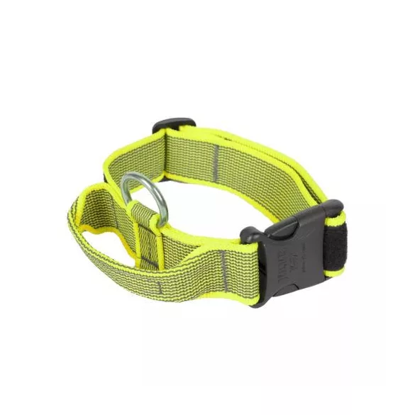 Julius k9 Zgardă de siguranță cu mâner și inscripție interschimbabilă Neon Grey