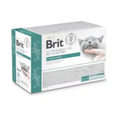   Brit Veterinary Diets Cat GF fillets in Gravy Sterilised 12x85g