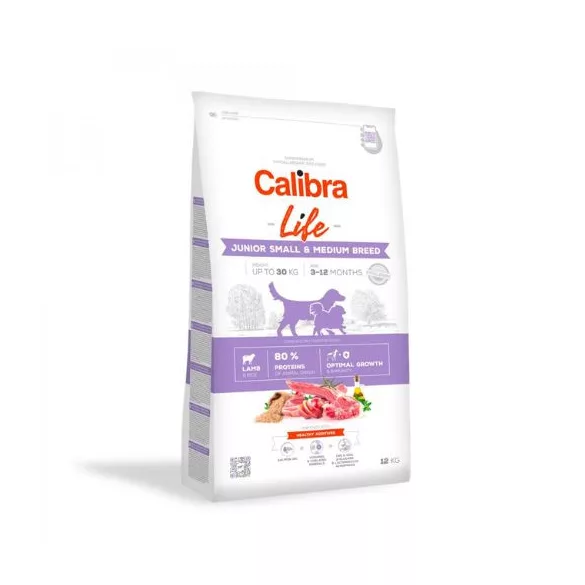 Calibra Dog Life Junior Small & Medium Breed Lamb hrană uscată pentru câini