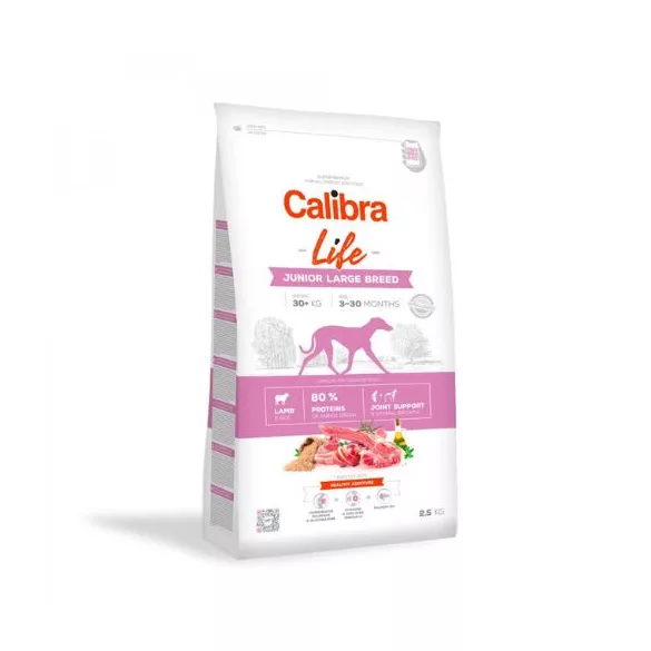 Calibra Dog Life Junior Large Breed Lamb hrană pentru câini 2,5 kg