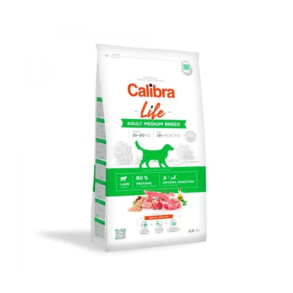 Calibra Dog Life Adult Medium Breed Lamb hrană pentru câini 2,5 kg