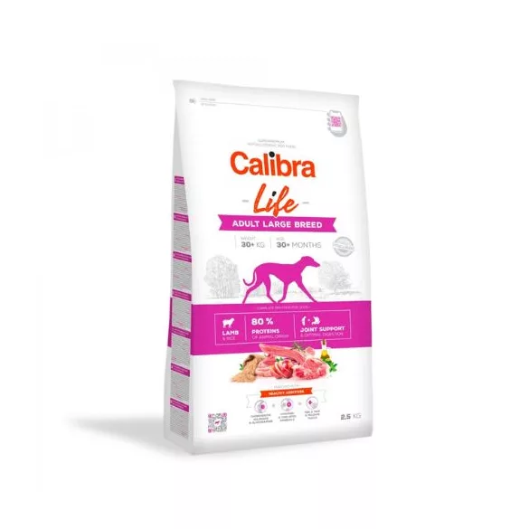 Calibra Dog Life Adult Large Breed Lamb hrană pentru câini 2,5 kg