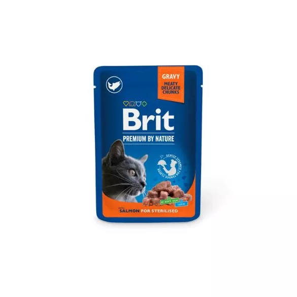 Brit Premium Cat Pouches Salmon for Sterilised 100g