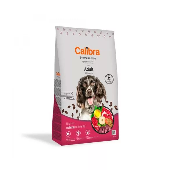 Calibra Dog Premium Line Adult Beef hrană pentru câini 3 kg