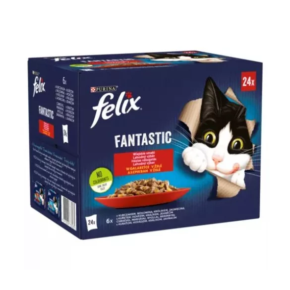 Felix Fantastic Selecție tradițională hrană umedă pentru pisici 24x85g