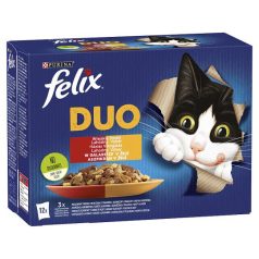  Felix Fantastic Duo Selecție de casă de hrană umedă pentru pisici în aspic 12x85g