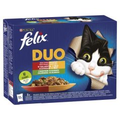   Felix Fantastic Duo Selecție de legume de casă în aspic hrană umedă pentru pisici 12x85g