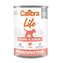 Calibra Dog Life Puppy & Junior Lamb & Rice conservă 400g