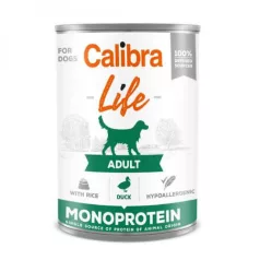   Calibra Dog Life Adult Duck with rice hrană umedă pentru câini adulți 400 g