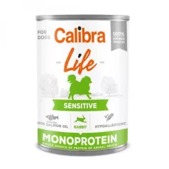 Calibra Dog Life Sensitive Rabbit conservă 400g