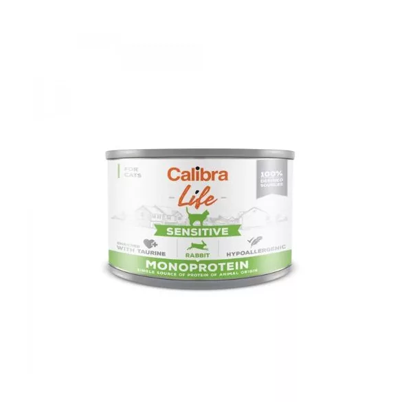 Calibra Cat Life Sensitive Rabbit conservă 200g