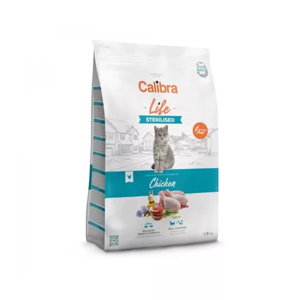 Calibra Cat Life Sterilised Chicken hrană pentru pisici 1,5kg