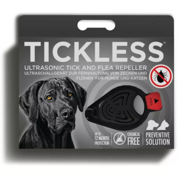 Tickless Pet - repelent cu ultrasunete pentru căpușe și purici pentru câini negru