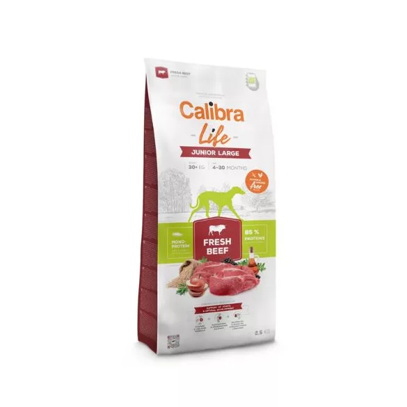 Calibra Dog Life Junior Large Breed Fresh Beef hrană pentru câini 2,5 kg