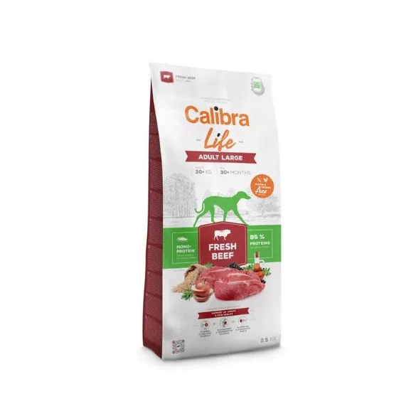 Calibra Dog Life Adult Large Breed Fresh Beef hrană pentru câini 2,5 kg