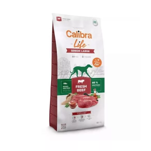 Calibra Dog Life Senior Large Breed Fresh Beef hrană pentru câini 2,5 kg