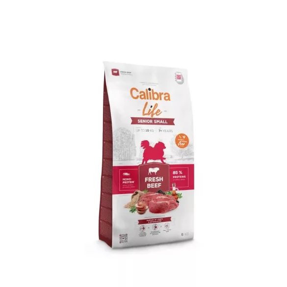 Calibra Dog Life Senior Small Breed Carne proaspătă de vită hrană pentru câini 6 kg
