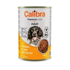 Calibra Dog Premium with Chicken&Liver conservă 1240 g