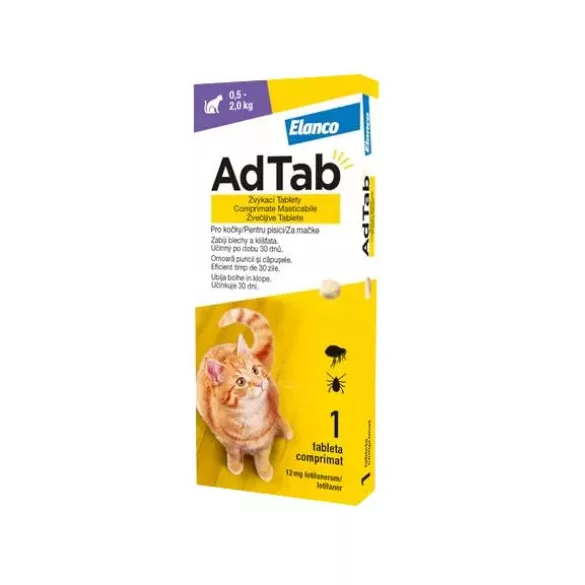 AdTab Comprimat masticabil Pisici Pentru 0,5-2 kg 1 buc