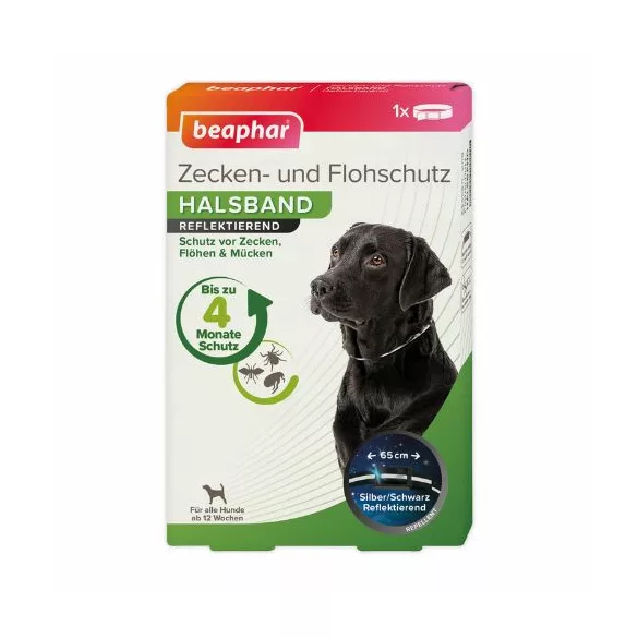 Beaphar zgardă reflectorizantă cu plante pentru câini – 65 cm