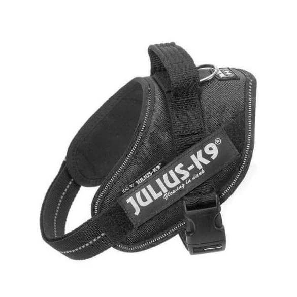 Julius-K9 IDC Powerharness cu inscripție, negru