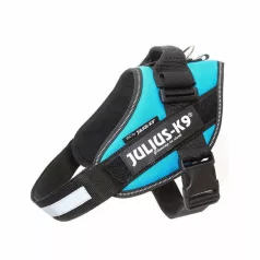 Julius-K9 IDC Powerharness cu inscripție, Aquamarine