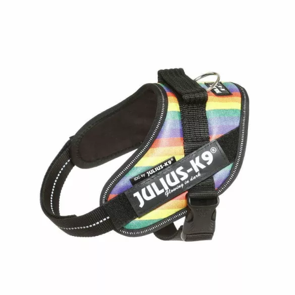 Julius-K9 IDC Powerharness cu inscripție, Rainbow