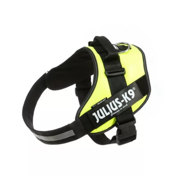 Julius-K9 IDC Powerharness cu inscripție, mărimea 3 Verde neon