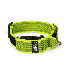   Julius k9 Zgardă de siguranță cu mâner și inscripție interschimbabilă Neon Grey