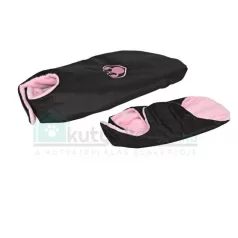 Jachetă de iarnă cu velcro roz-negru Minnie