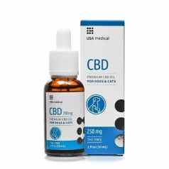  USA M CBD ulei CBD pentru câini și pisici 250 mg CBD / 30 ml