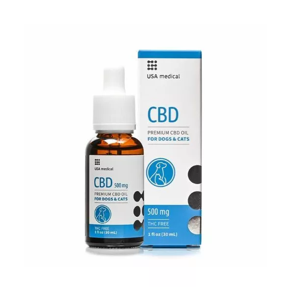 USA M CBD ulei CBD pentru câini și pisici 500 mg CBD / 30 ml