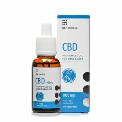   USA M CBD ulei CBD pentru câini și pisici 1000 mg CBD / 30 ml