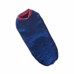 Tricotat pulover albastru închis bumbac model
